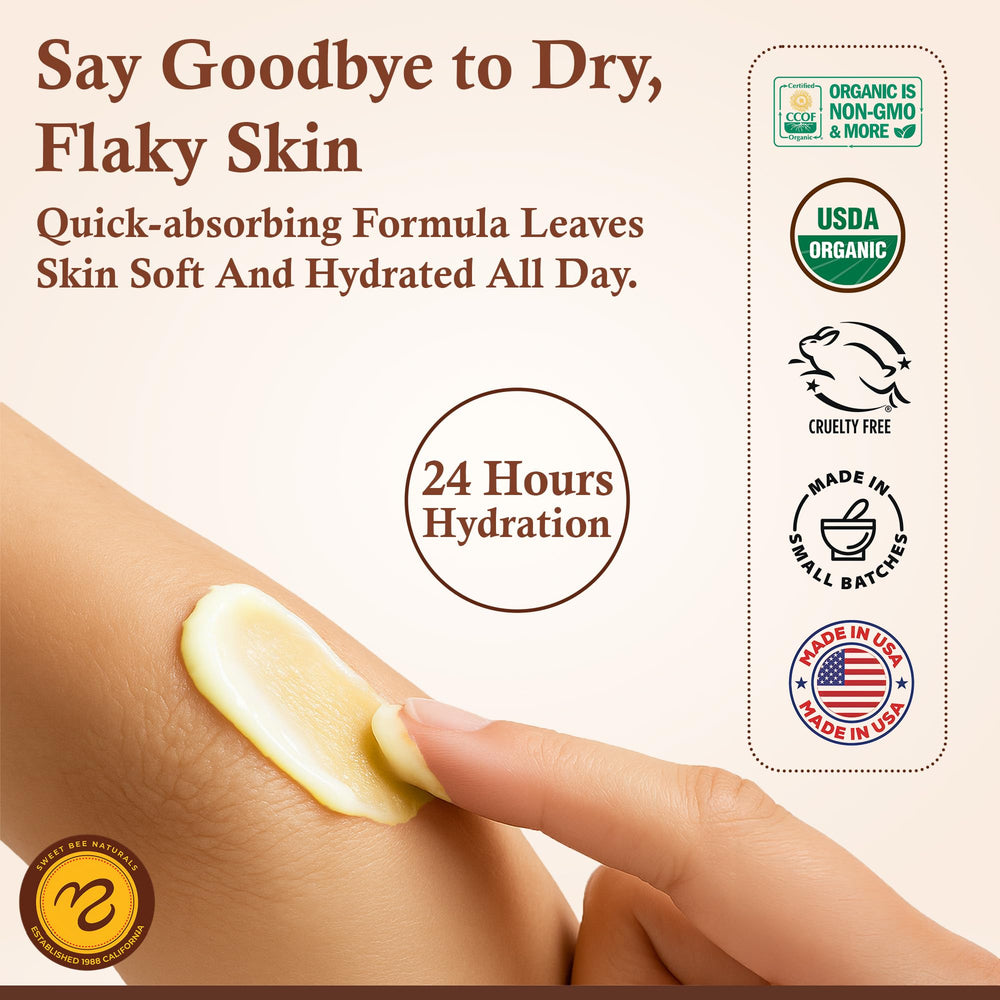Sweet Bee Naturals balm application routine for gentle skin care