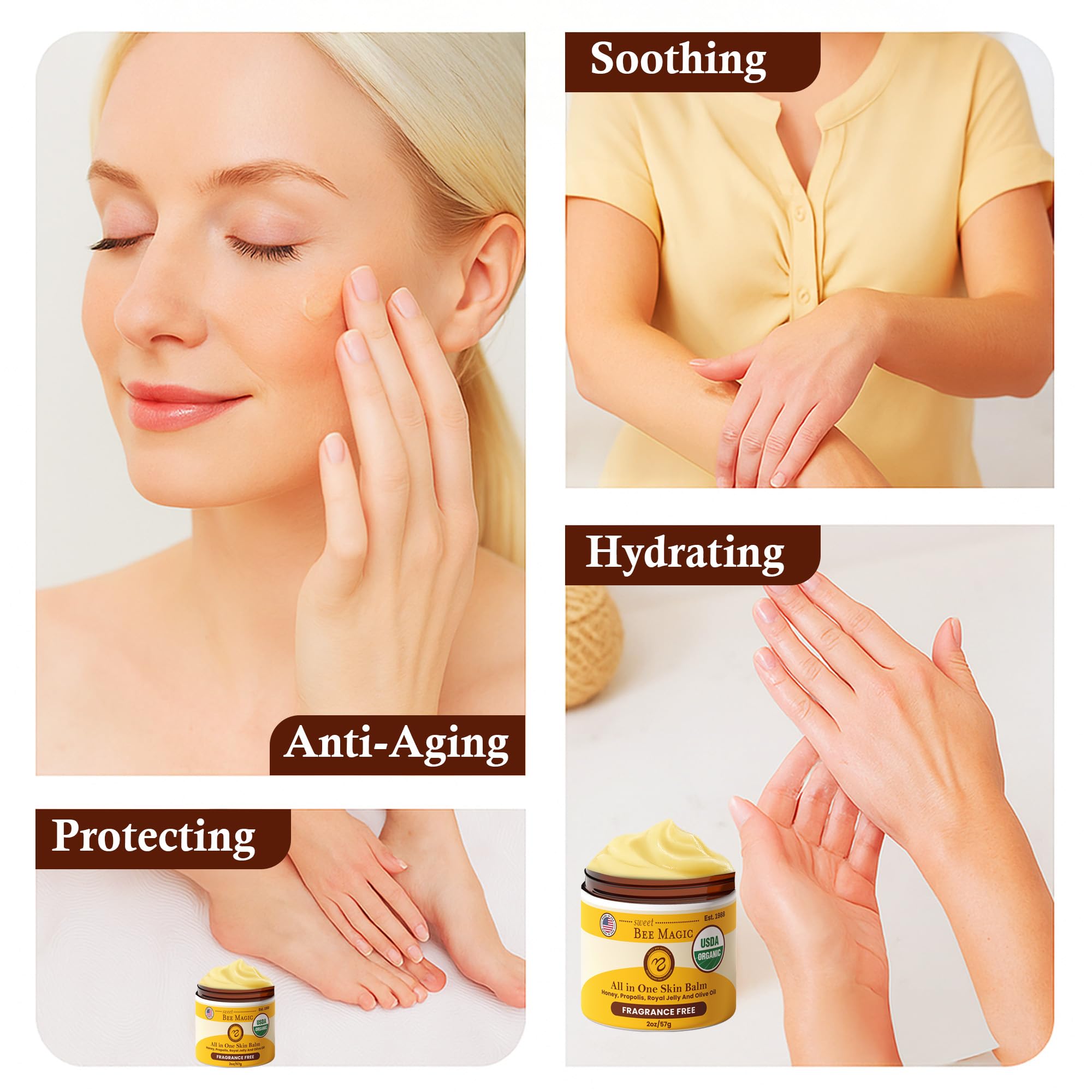 Sweet Bee Naturals balm texture swirls reveal nourishing formula