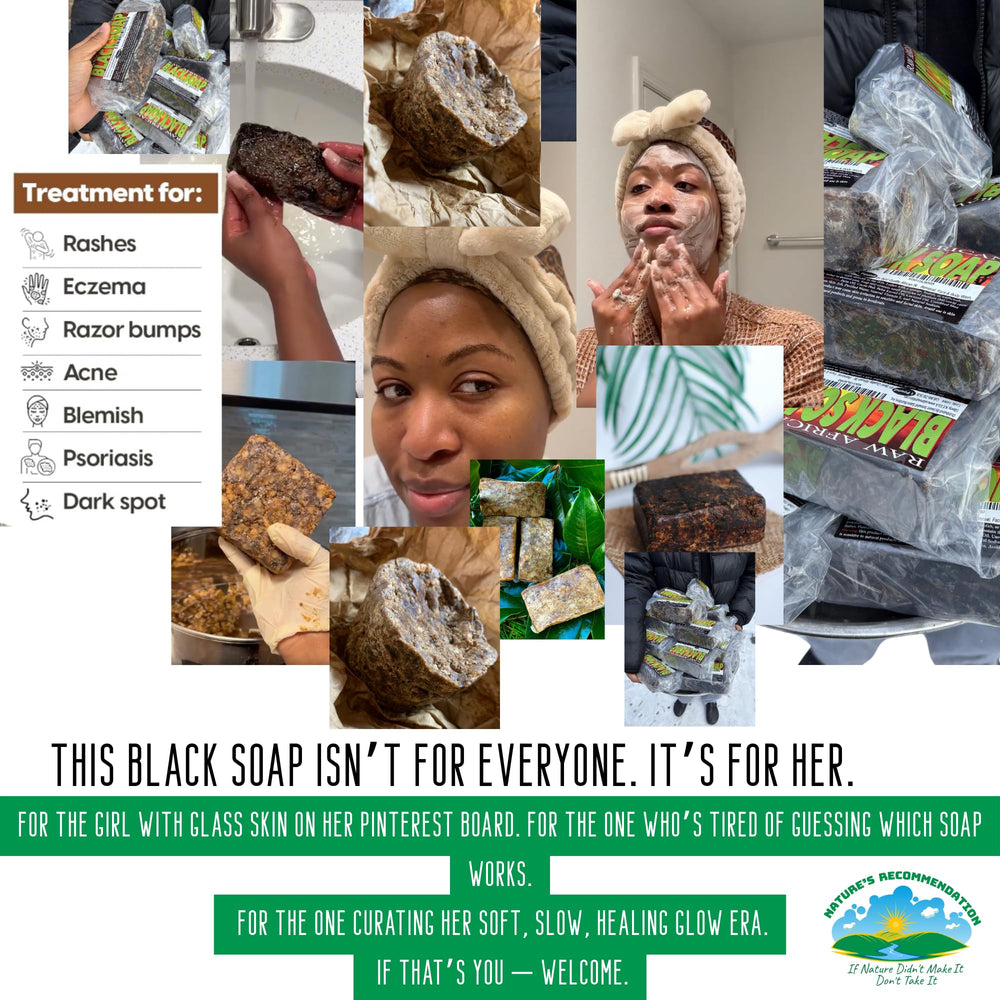 Sweet Sunnah Black Soap Ghana origin label highlights authenticity.