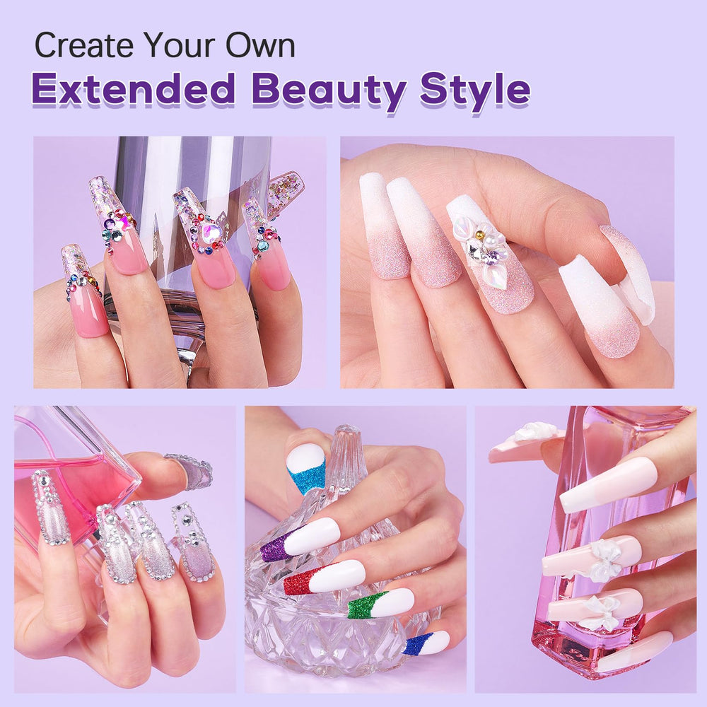 Sweet Trend glitter powder set enabling sparkling nail designs.