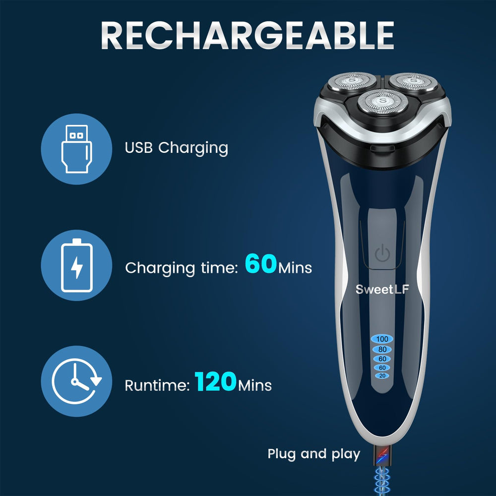 SweetLF shaver LED display indicates battery level for proactive charging