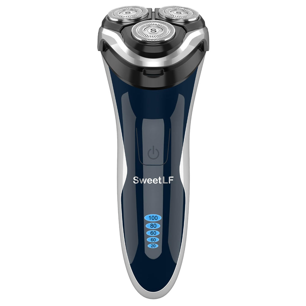 SweetLF electric razor men front view in navy blue for quick, precise daily shaving.