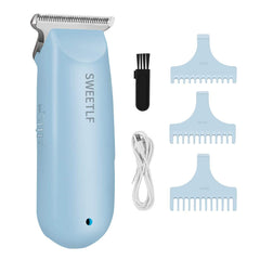 SweetLF hair clippers blue front view for convenient at-home grooming.