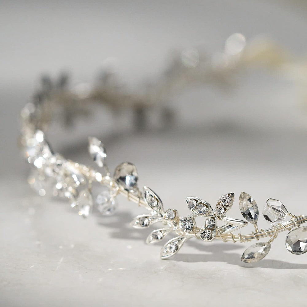 Sweetv flower girl headband sparkle detail creates adorable charm.