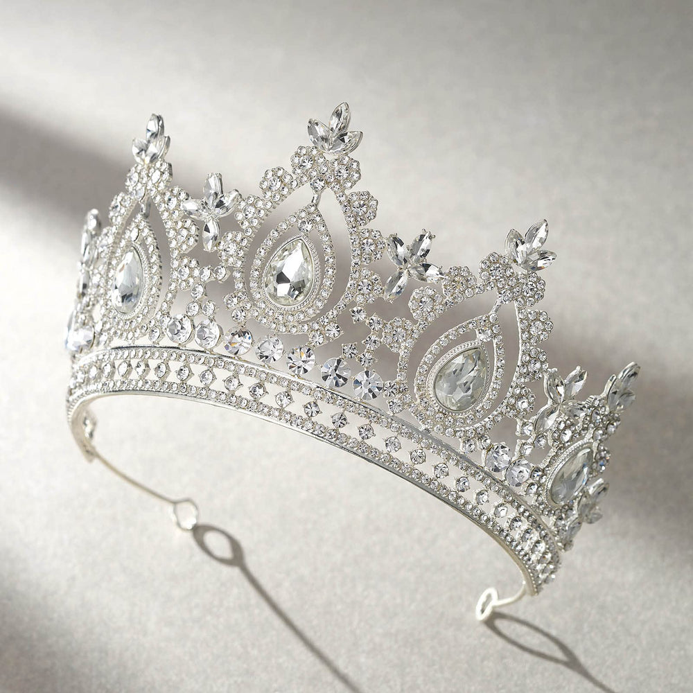 SWEETV Queen Crown bridal hairstyle fit with pin loops