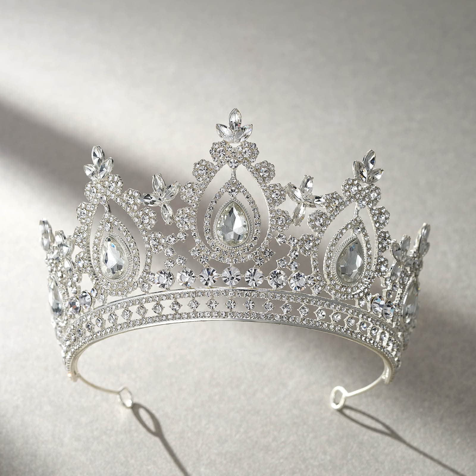 SWEETV Queen Crown quinceanera-style tiara for festive occasions