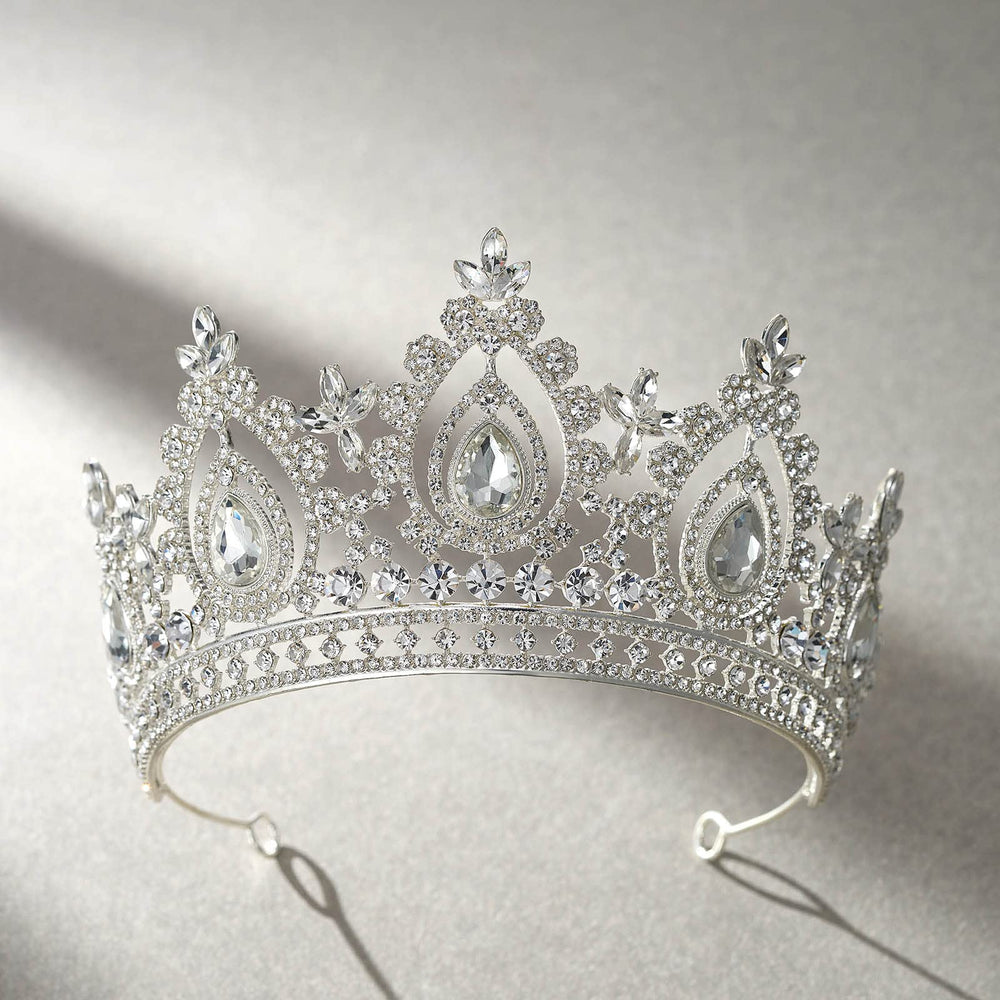 SWEETV Queen Crown quinceanera-style tiara for festive occasions
