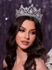 SWEETV Queen Crown side profile showing secure fit for updos