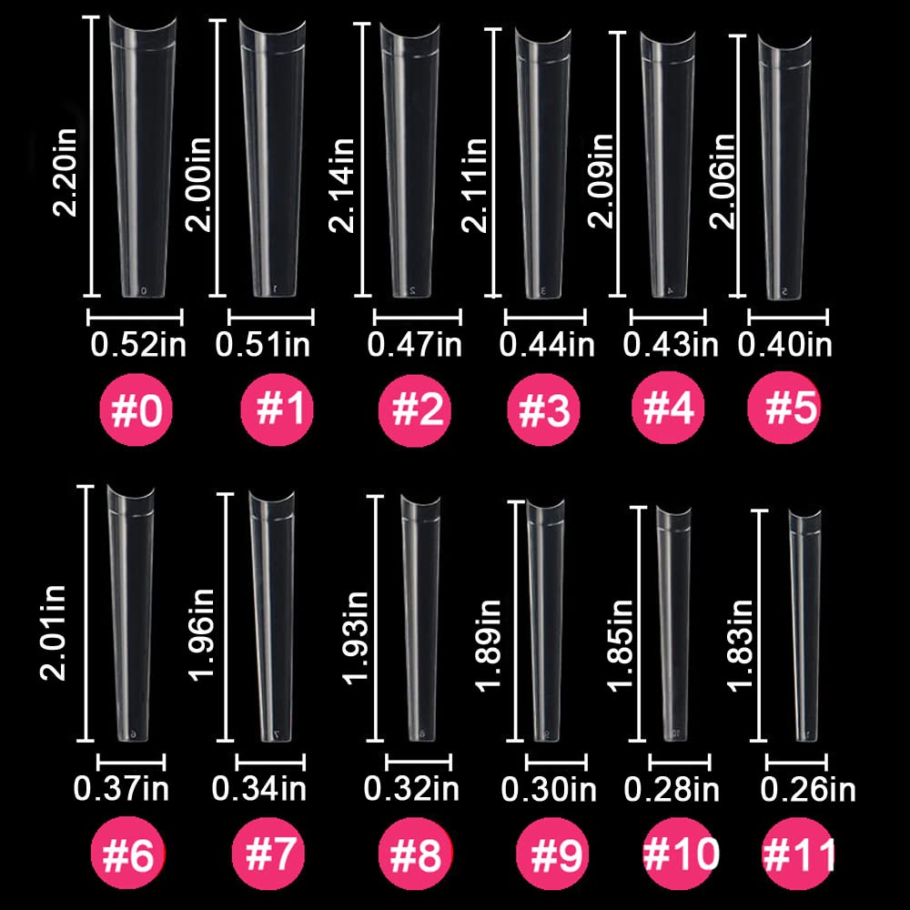 SWETIDY 12-grid organized nail tips for easy size selection