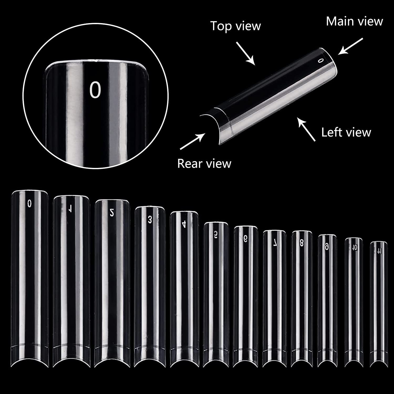 SWETIDY 12 sizes pre-numbered nail tips simplify fitting across nail beds