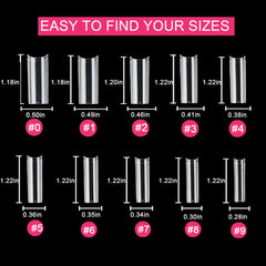 SWETIDY 500pcs nail tips ready for fast nail art creation.