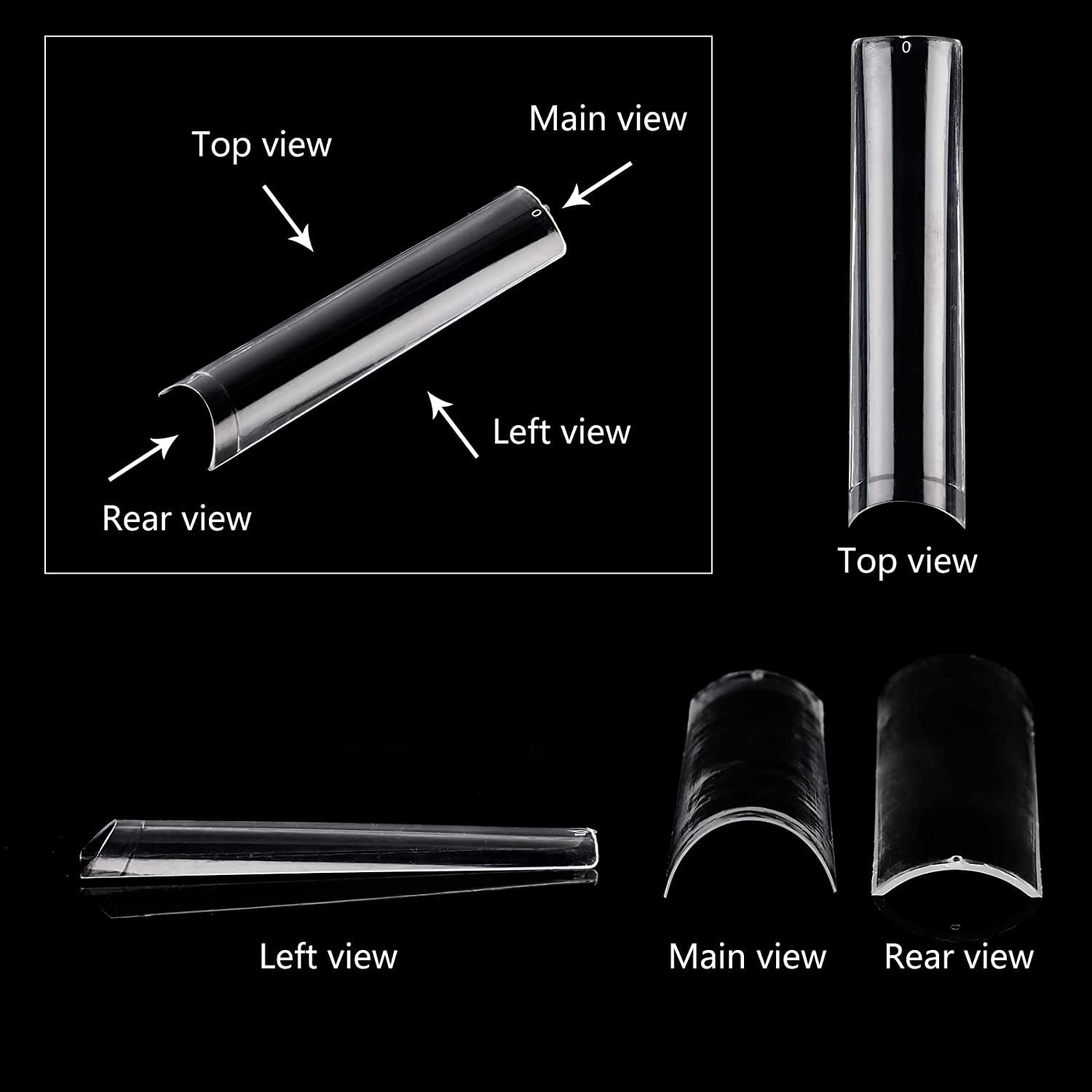 SWETIDY half-cover flattened nails ideal for precise shaping and overlays.