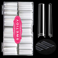 SWETIDY No C Curve 3XL long-square nail tips case for salon-ready storage and easy access