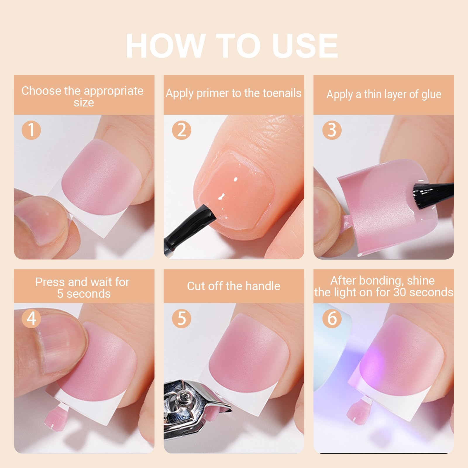 SWETIDY toe nails beginner-friendly press-ons simplify nail styling