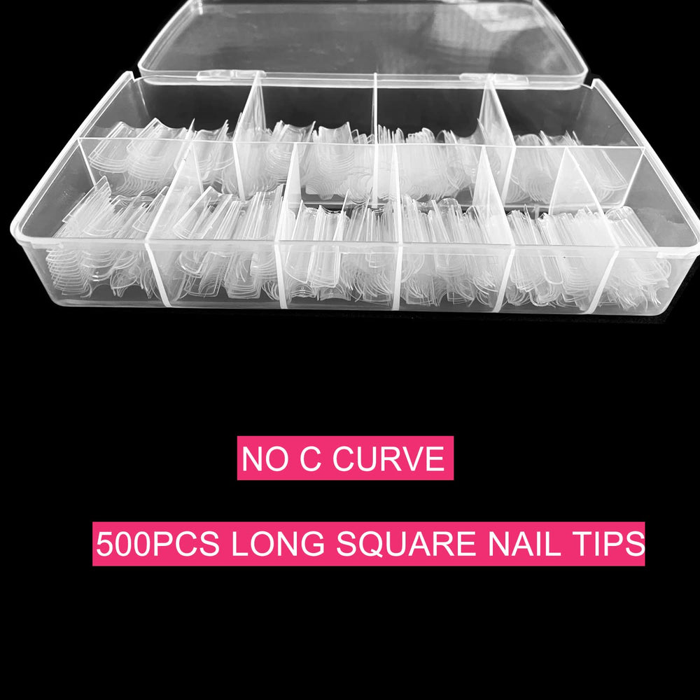SWETIDY XL long square nails for durable, natural-looking extensions.