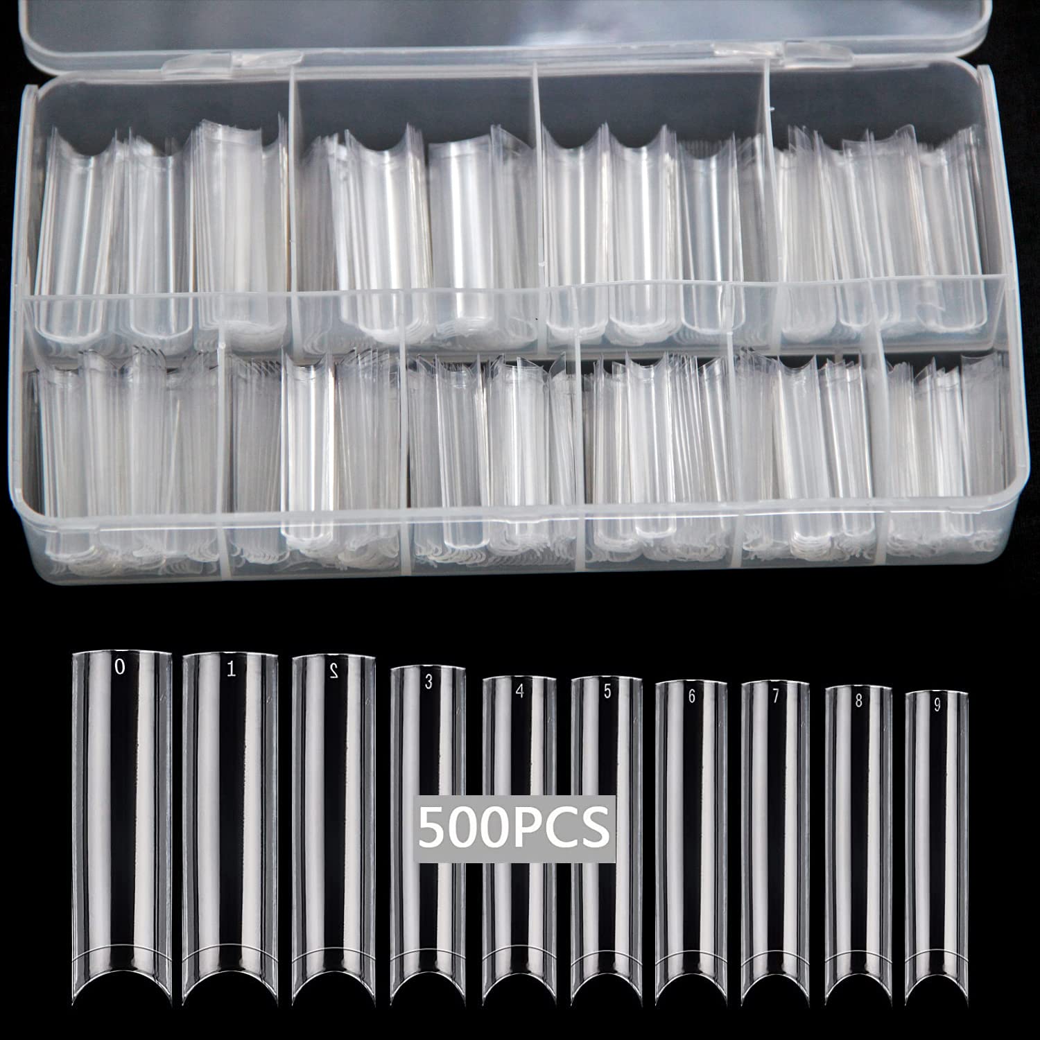 SWETIDY XXL extra long clear nail tips ideal for dramatic French manicures