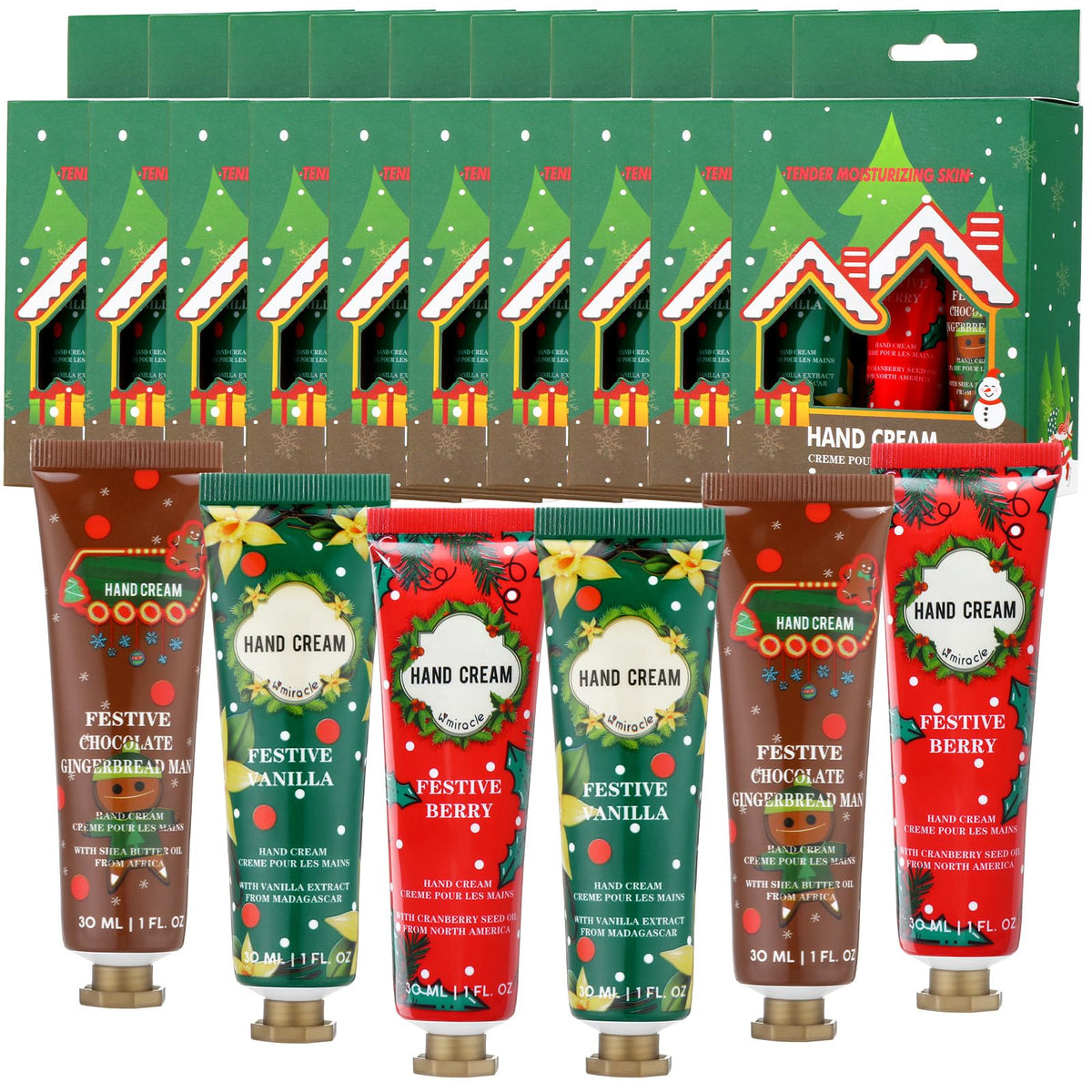 Swiffen Christmas hand cream bulk gift boxes highlight festive gifting packaging for holidays