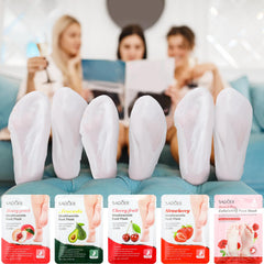 Swiffen foot care kit flatlay displays complete at-home spa set with masks and nail care