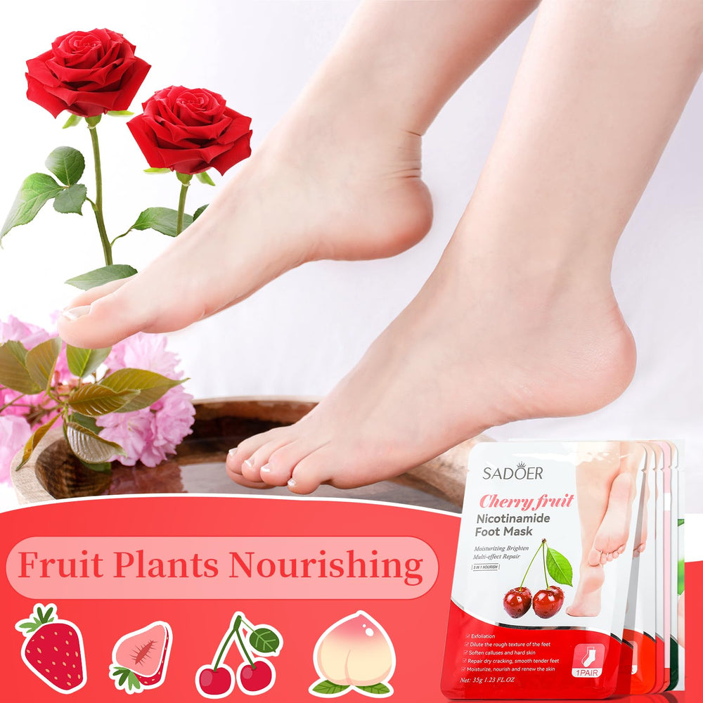 Swiffen foot mask bulk gift pack open reveals individual sachets for sharing spa moments