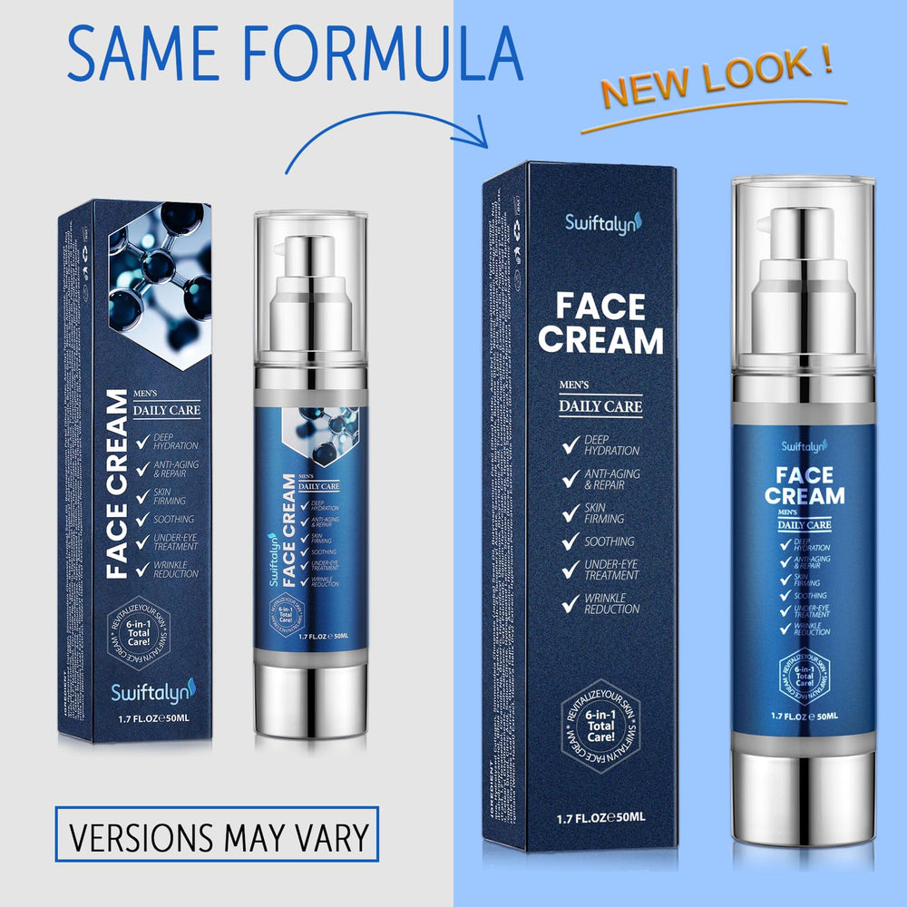 Man applying Swiftalyn 6-in-1 during morning skincare routine.