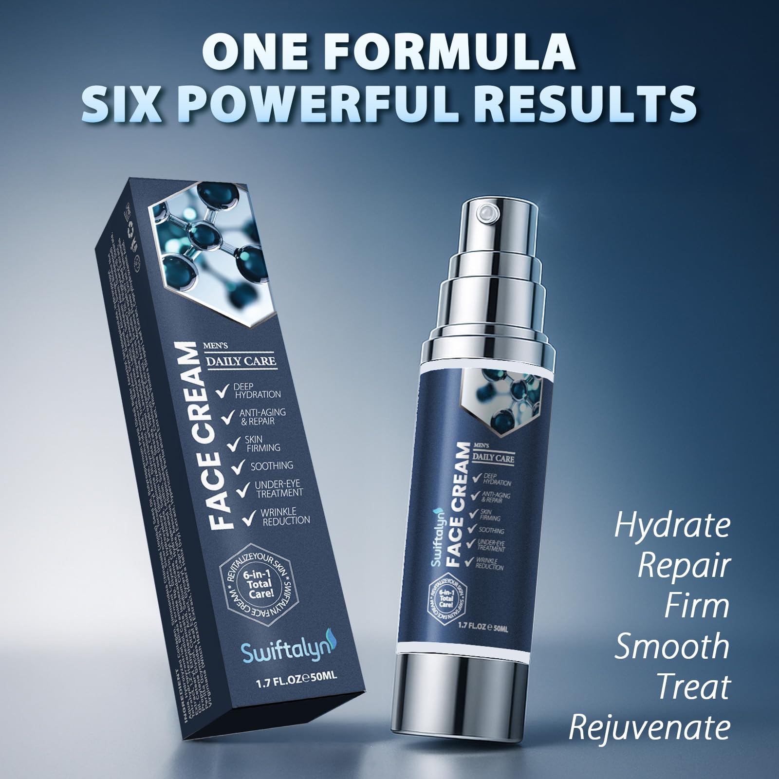 Radiance-focused shot of retinol and grape leaf in Swiftalyn 6-in-1.