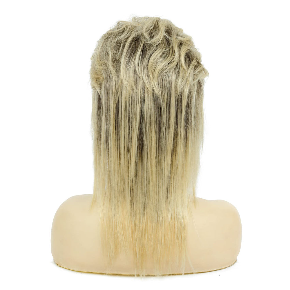 Swiking Mullet Wigs blonde mix black color versatile fashion choice.