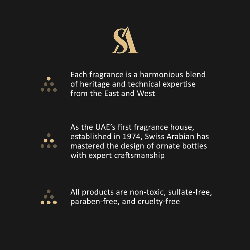 Swiss Arabian Amaali alcohol-free formula suits daily wear and sensitive noses.