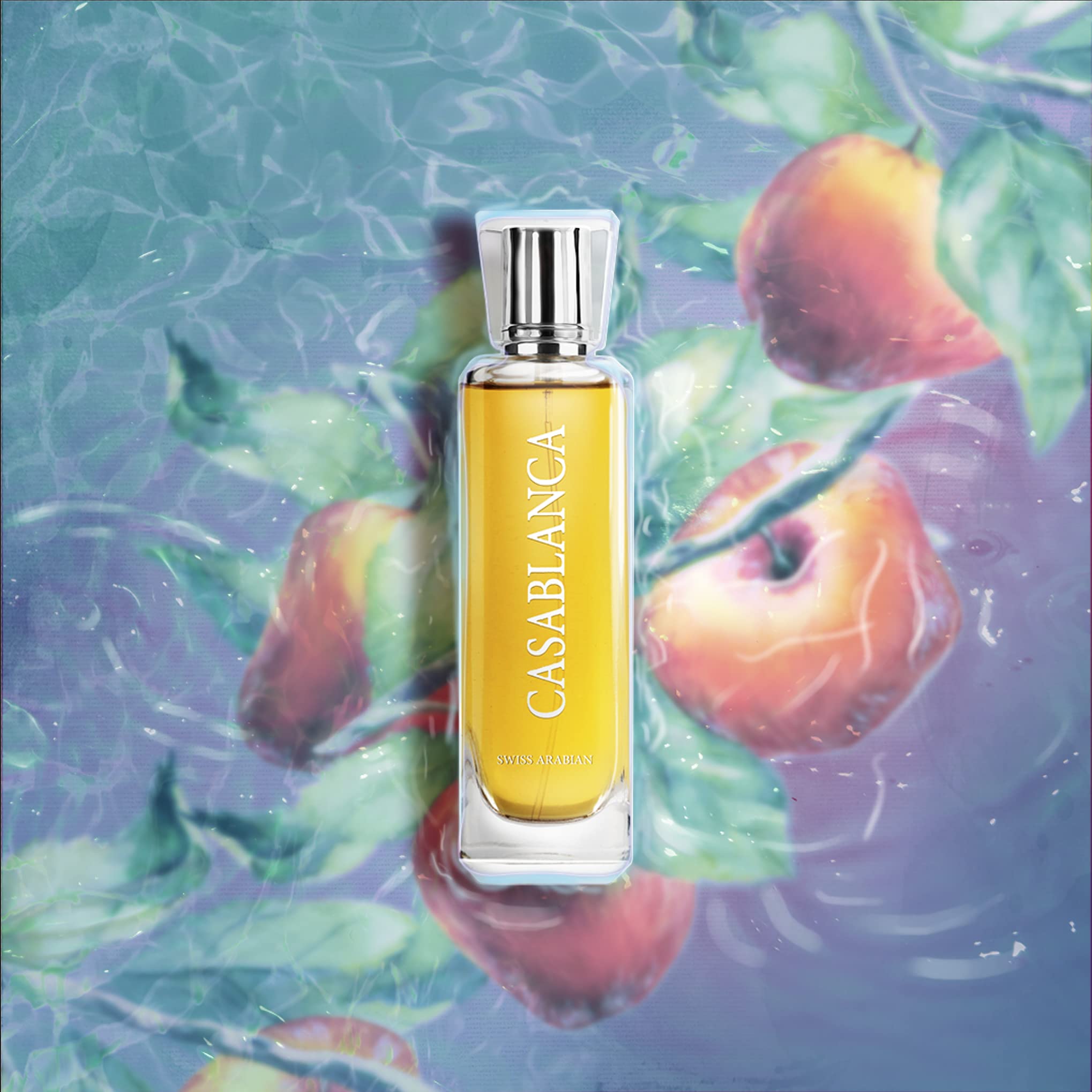 Swiss Arabian Casablanca vanity shot signals a signature scent moment.