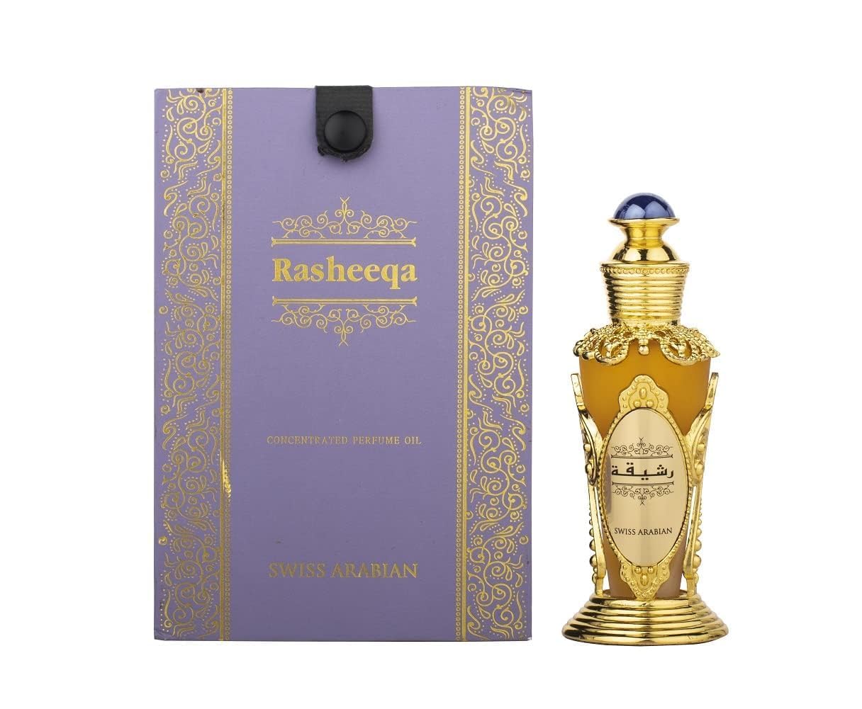 Swiss Arabian Rasheeqa alcohol-free formula promotes safe, sensitive-skin use.