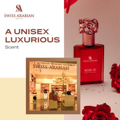 Swiss Arabian Rose 01 fragrance diffusion provides even scent throughout the day.