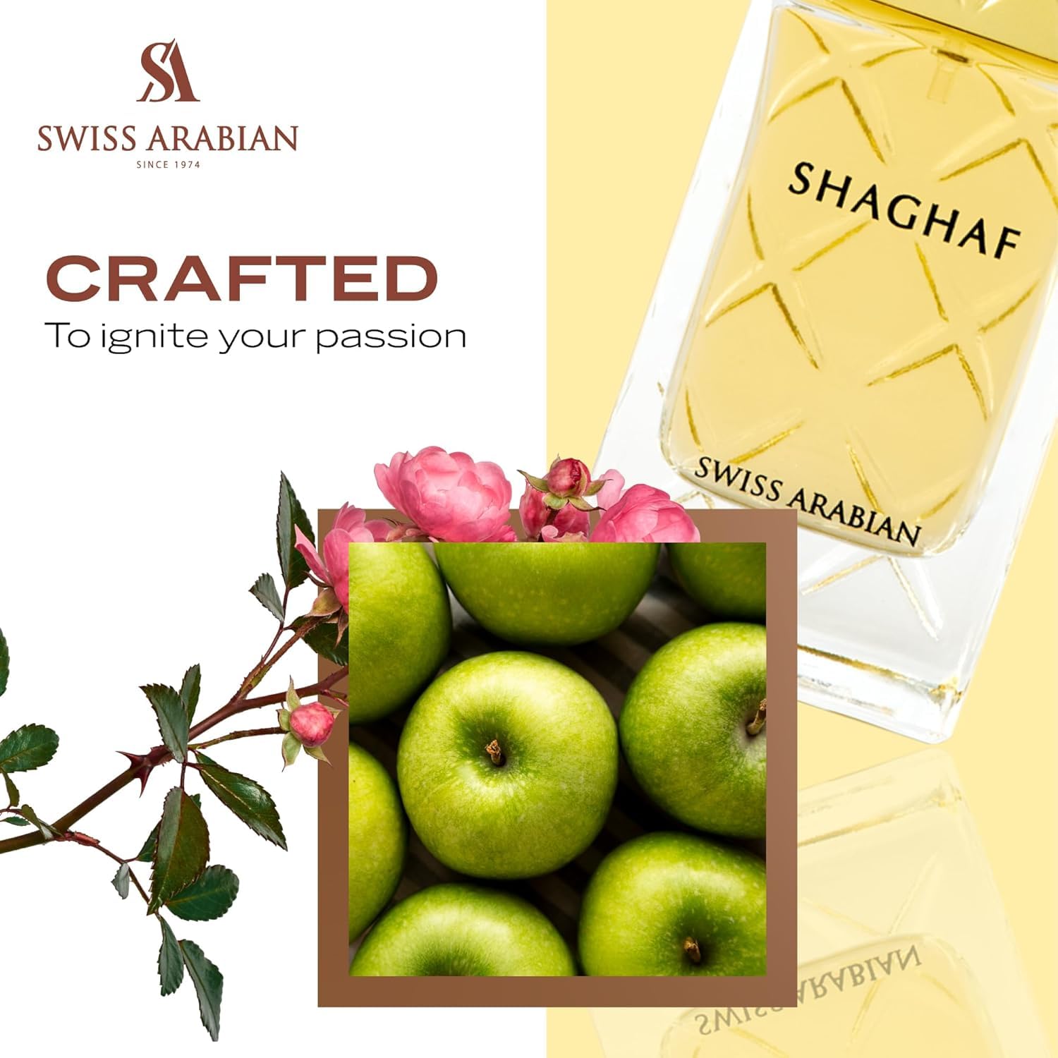 Shaghaf blend imagery celebrating Western and Oriental craftsmanship.