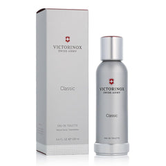 Swiss Army Eau de Toilette bottle close-up highlighting the masculine scent for daily wear.