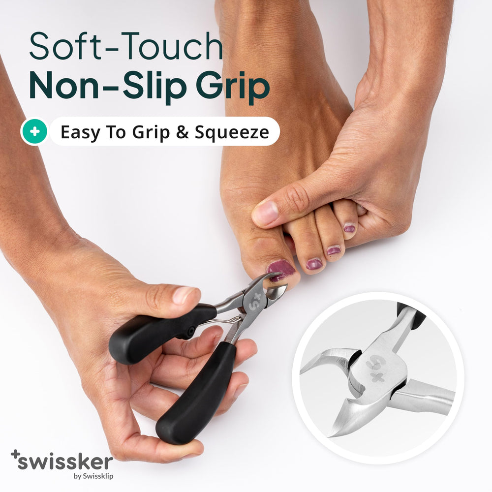 Swissker Heavy Duty Toenail Clippers paired with KlearNail for optimal results.