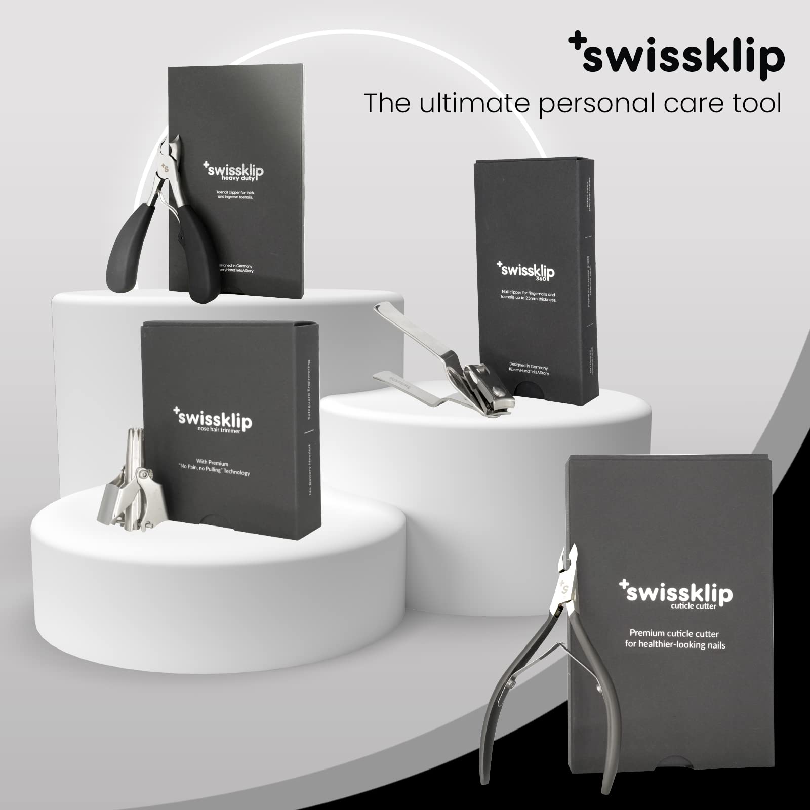 Swissklip packaging box product presentation.