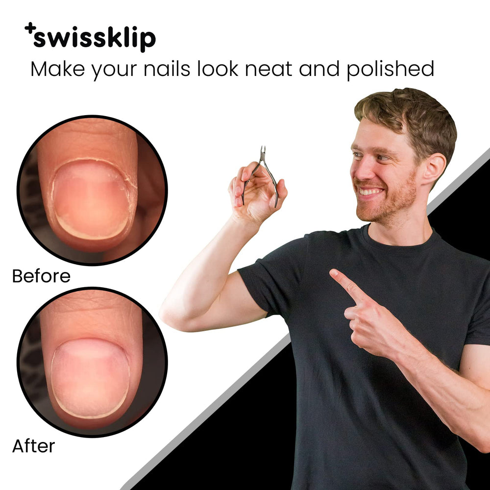 Swissklip precision cuticle nippers image highlighting razor-sharp edge.