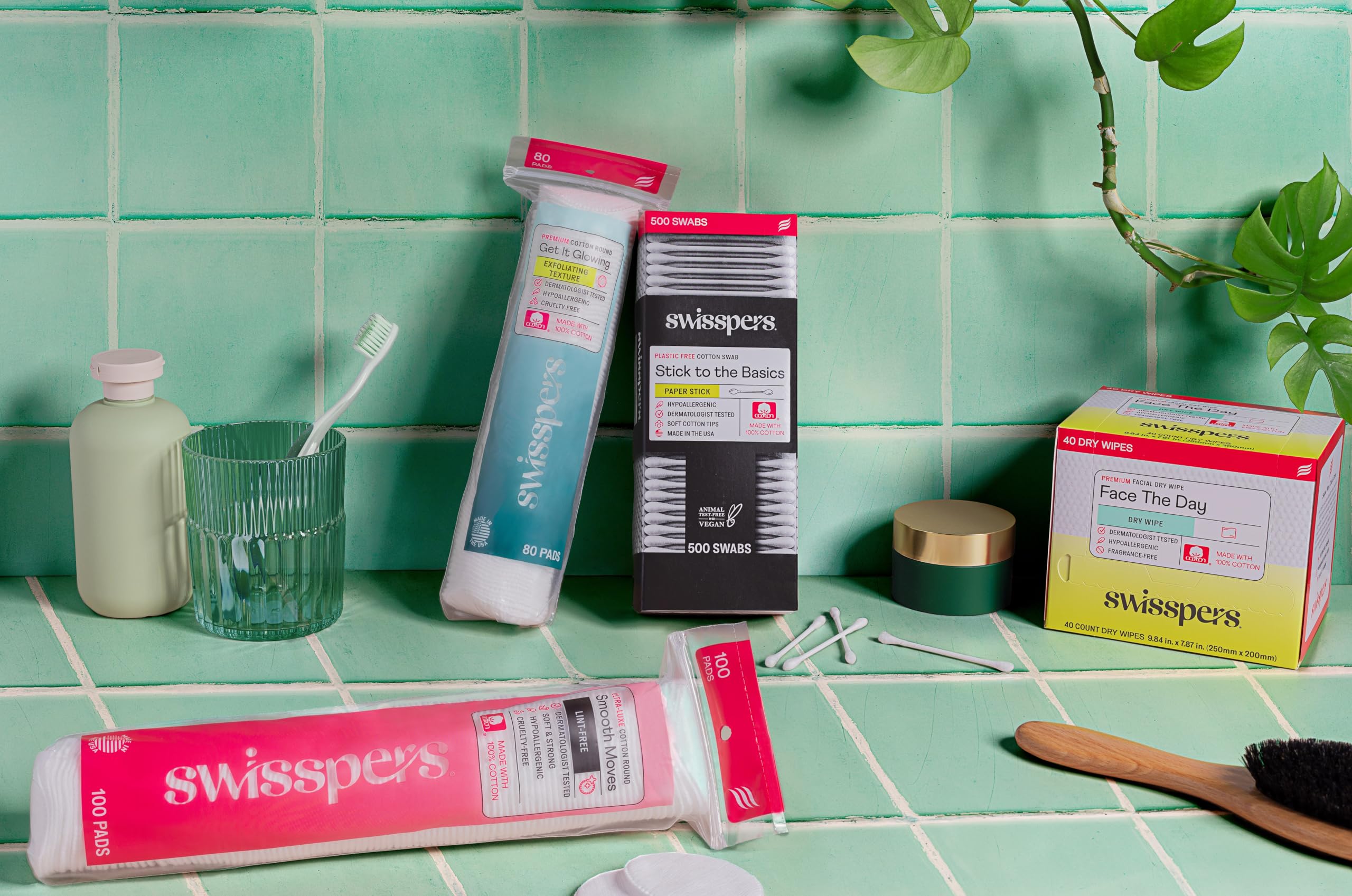 Swisspers 3-pack packaging unboxing and bathroom storage idea.