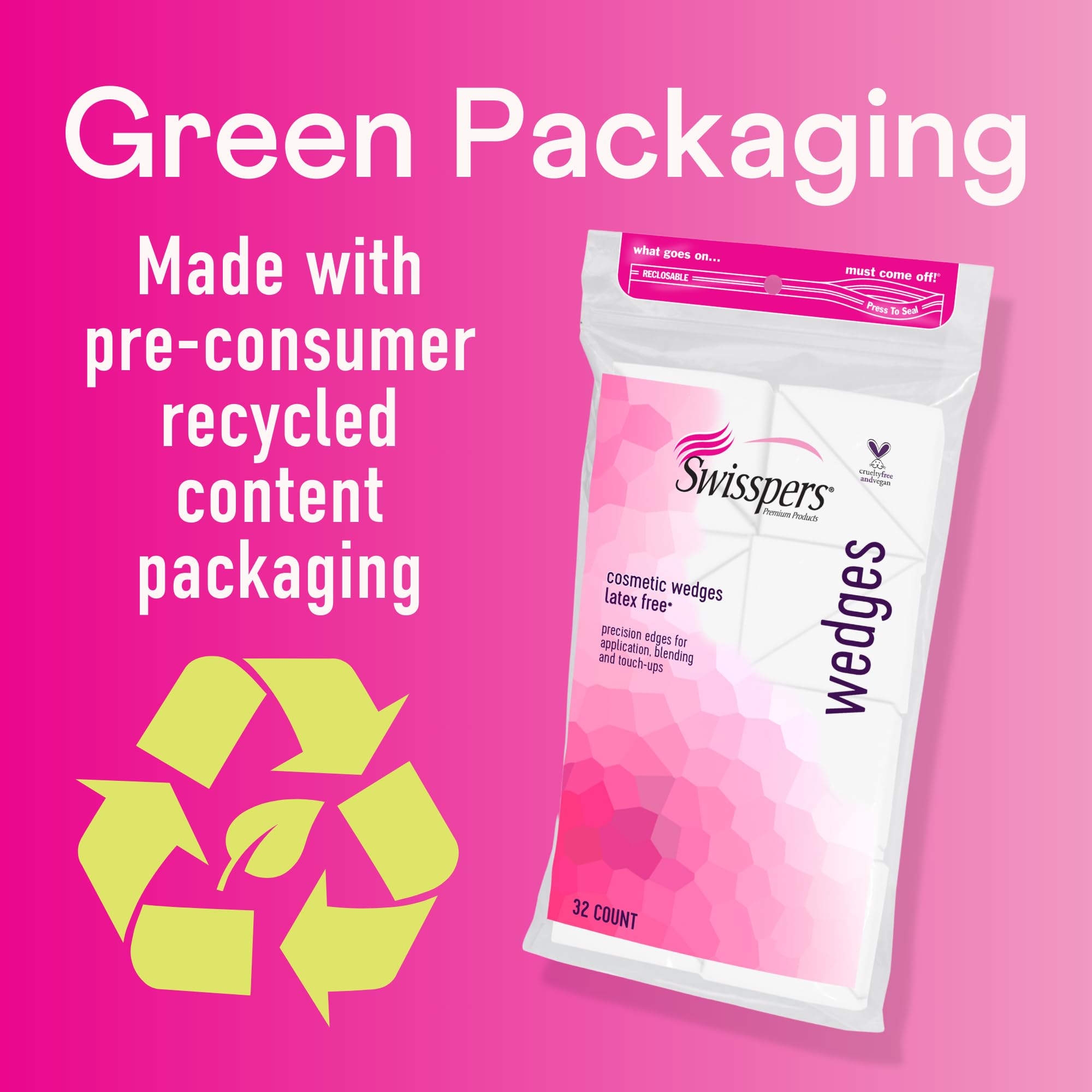 Swisspers Premium Cosmetic Wedges great for eye and nose area application