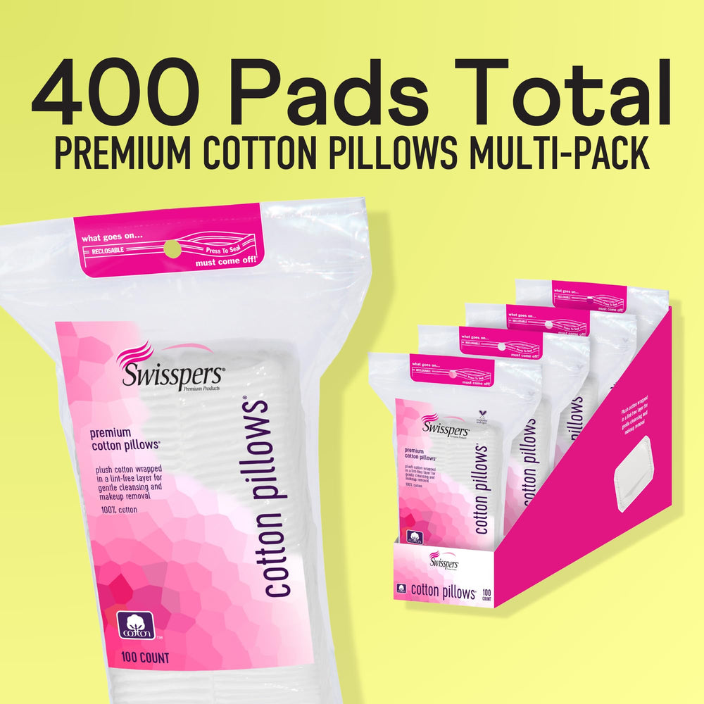 Swisspers Premium Cotton Pillows closeup fiber highlights natural cotton softness for delicate skin.