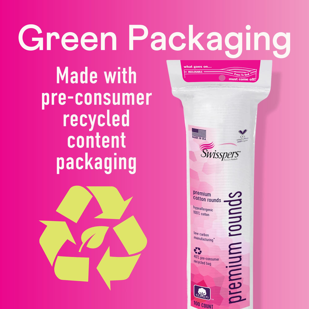 Swisspers rounds vegan cruelty-free option for clean beauty