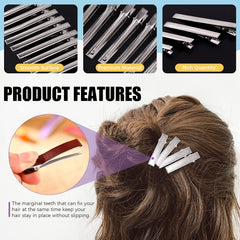 Swpeet silver electroplated hair clips shine during styling