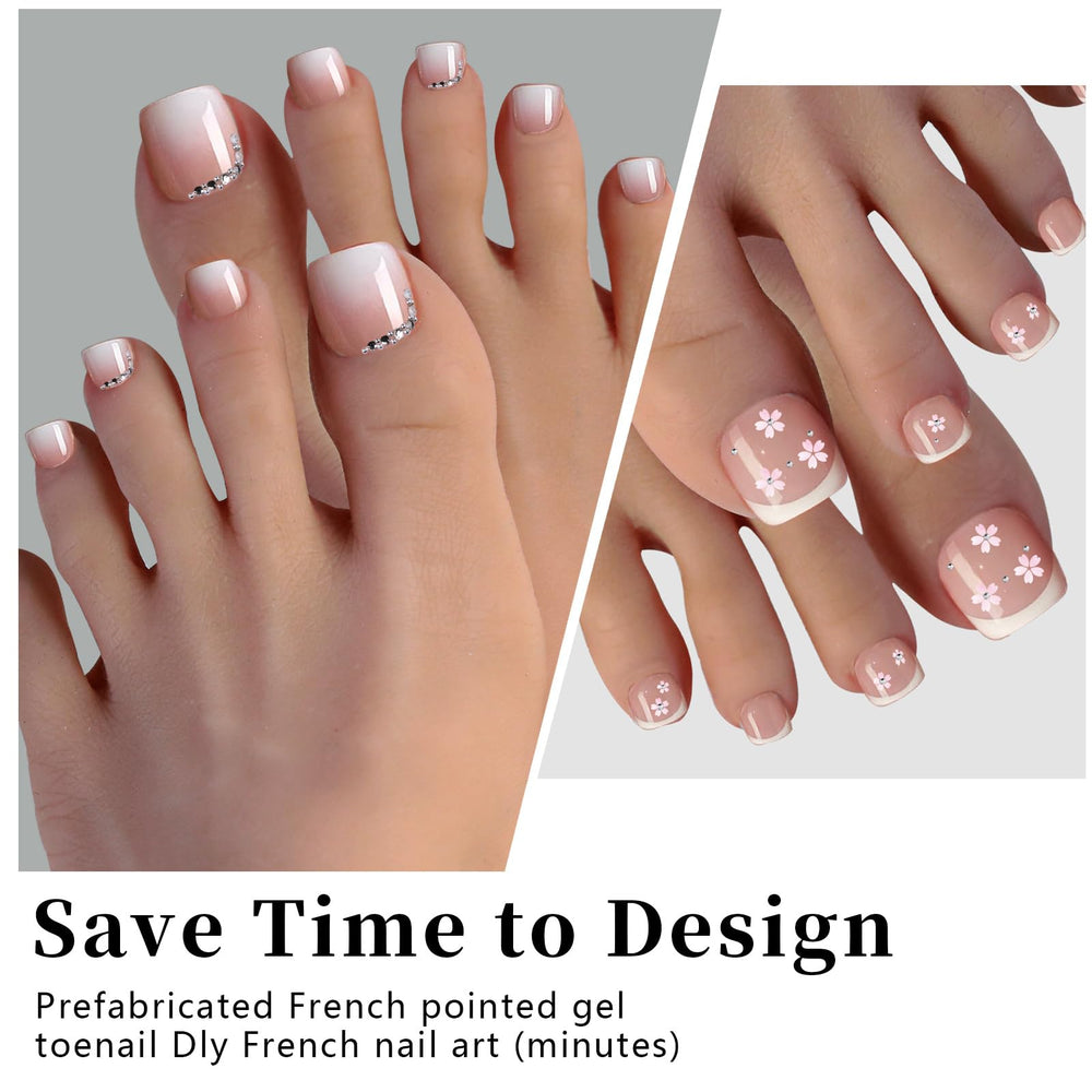 SWRITATSK French tip design highlighting pre-shaped elegance