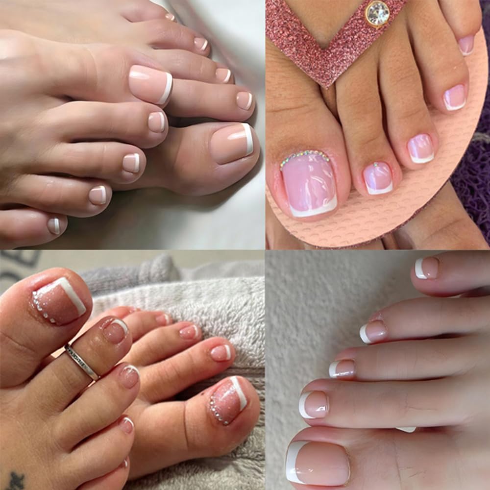 SWRITATSK ombre pink toe nails for a soft, natural look
