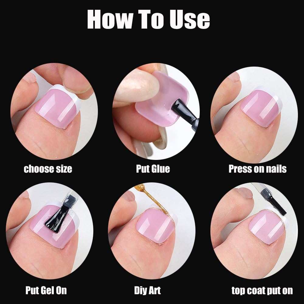 SWRITATSK toe nail application process shows quick 5-minute prep