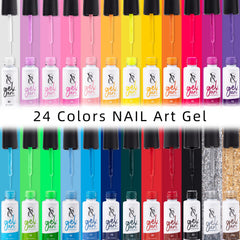 SXC built-in thin brush in bottle enables precise fine-line nail art