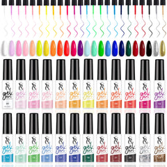 SXC 24-color gel liner set packaging close-up for convenient at-home nail art