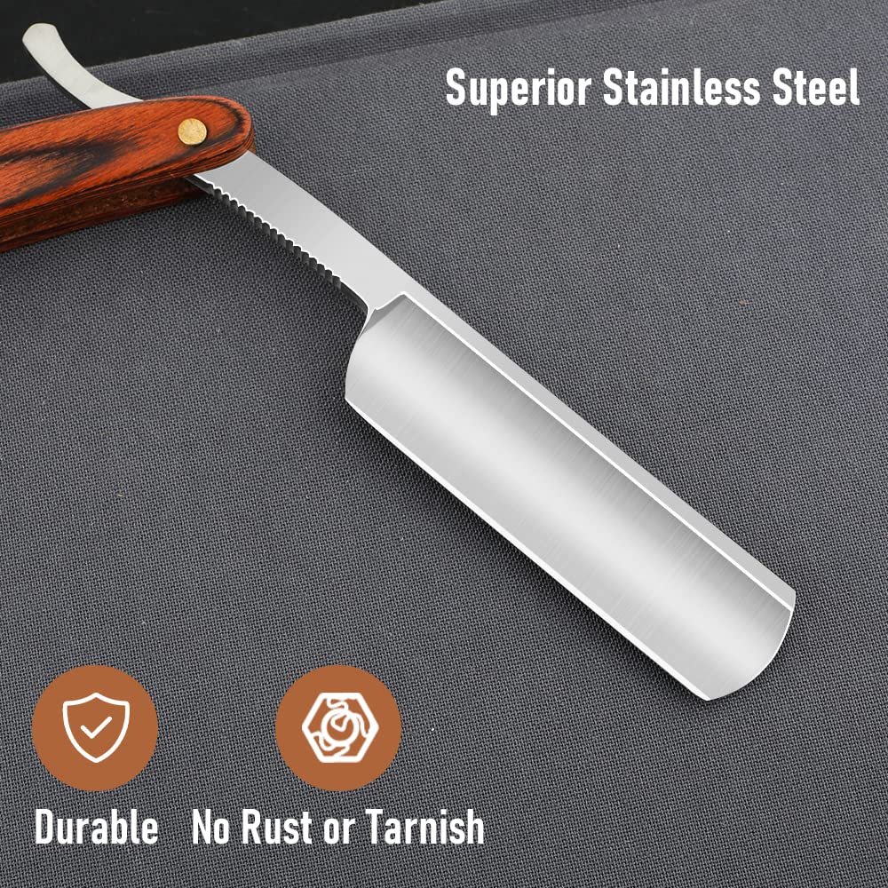 SXDGS Straight Razor leather strop storage belt close-up for long-lasting edge maintenance.