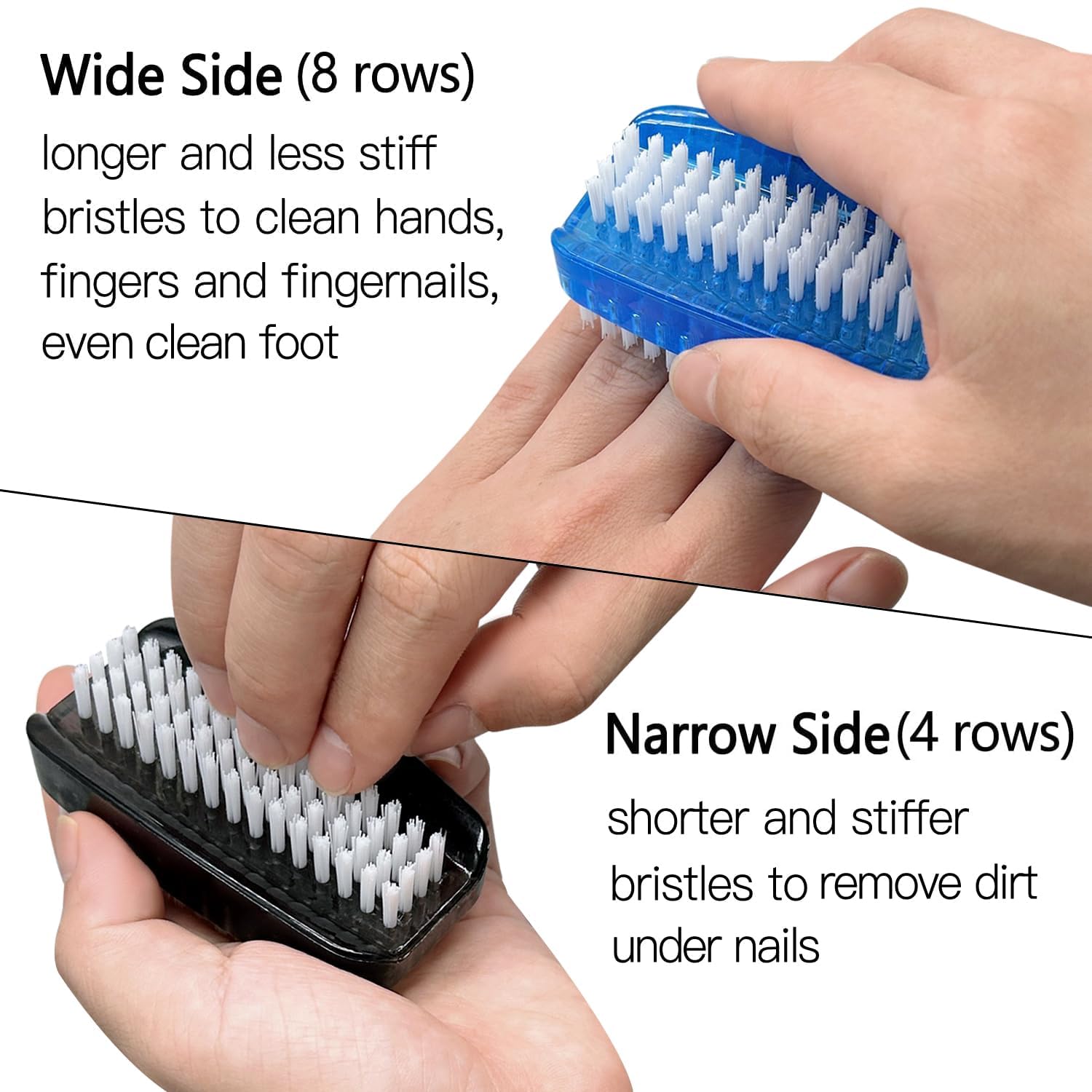 Sxmqhy nail brush elliptical-edge grip design for secure scrubbing