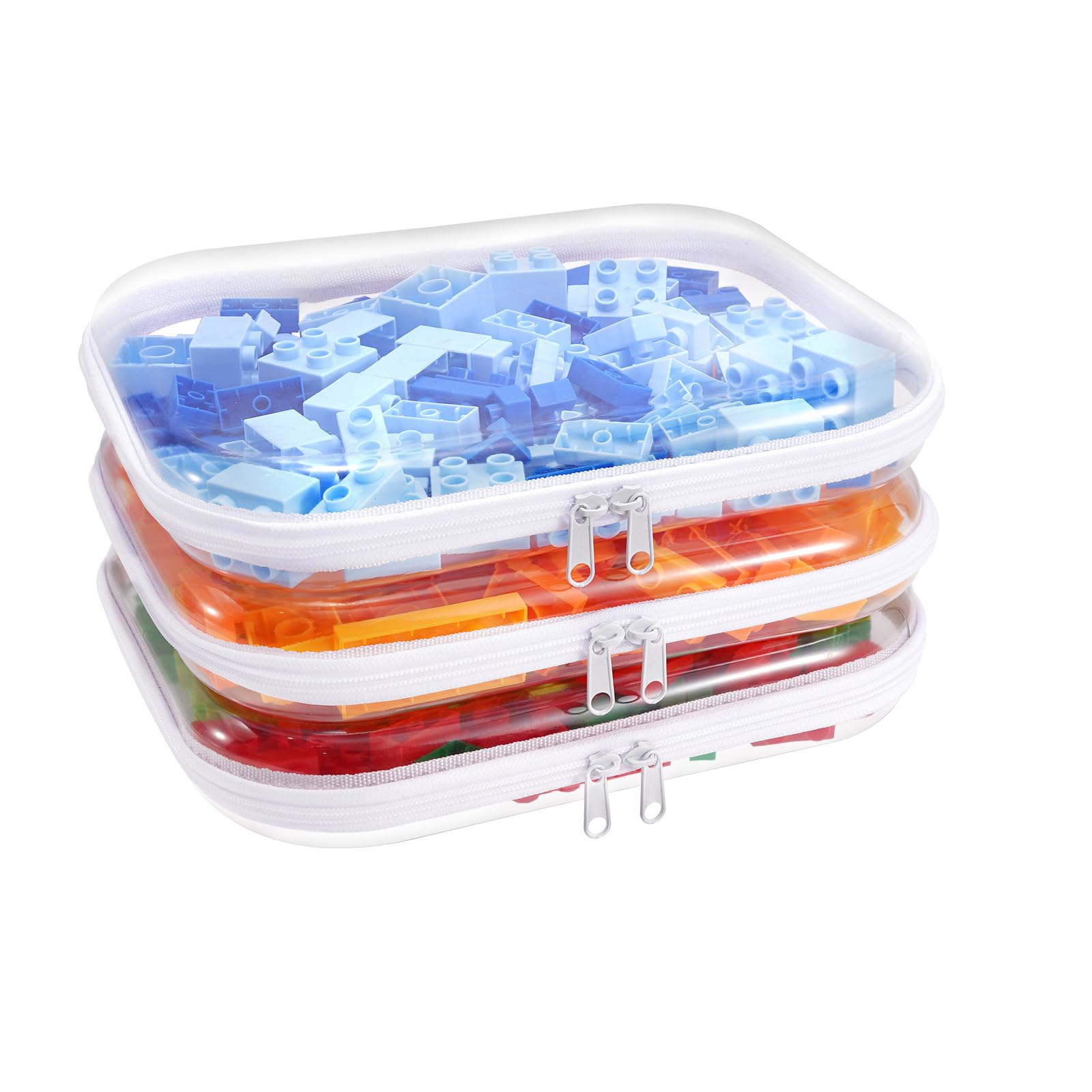 SXS LACONIC clear hard plastic zipper case outer view showing sturdy portable storage.