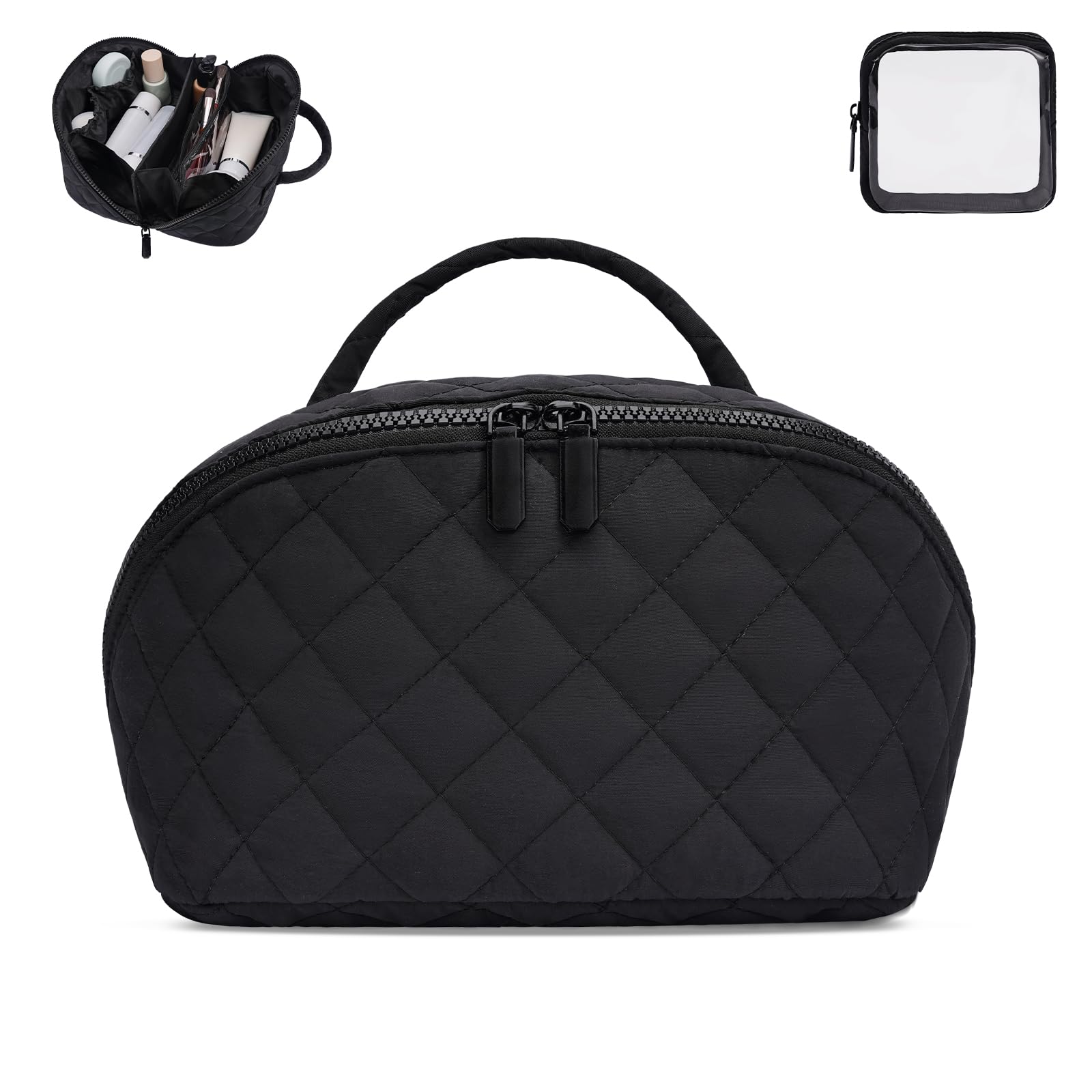 SXS LACONIC makeup bag with lay-flat design for quick access and tidy organization.
