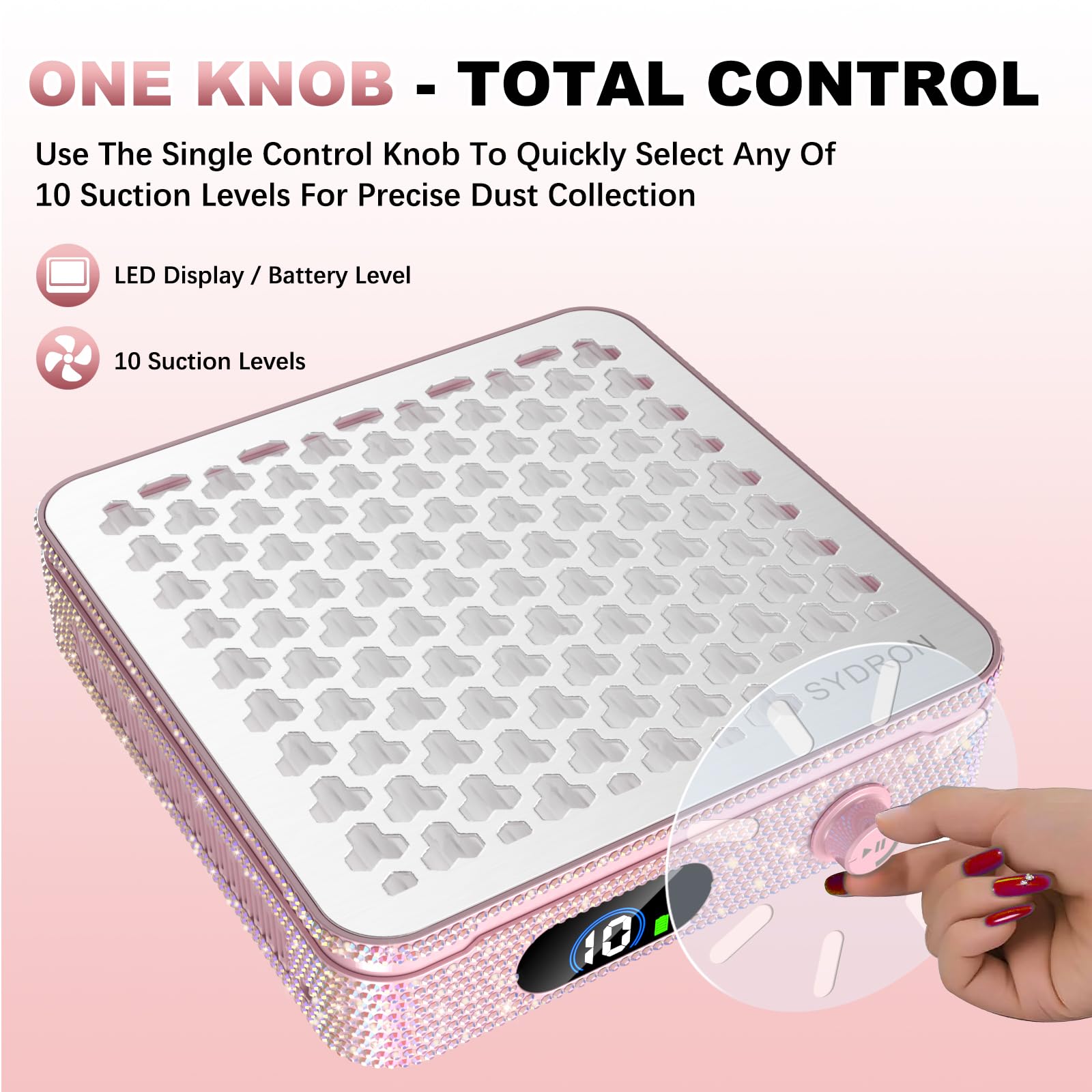 SYDRON Nail Dust Collector filter and pads kit enables quick, low-maintenance dust capture.